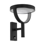 Eglo lampe murale led à capteur d'extérieur francari 11 w anthracite