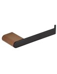 Dérouleur papier toilette GALLA en laiton noir et doré 15,5 x6 x3 cm