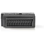 Adaptateur Commutable Péritel Mâle - S-Vidéo Femelle + 3x RCA Femelle Noir NEDIS
