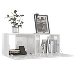 vidaXL Ensemble de meubles TV 7 Pièces Blanc brillant Aggloméré