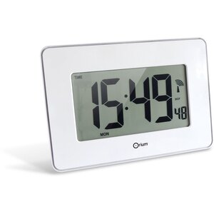 Horloge digitale radio-pilotée tactile- Blanc