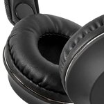 Casque Filaire en Tissu | Conception supra-auriculaire | Câble audio de 1,2 m | Anthracite/Noir