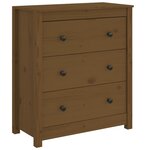 vidaXL Buffet Marron miel 70x35x80 cm Bois massif de pin