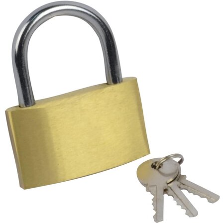 Cadenas en Laiton (L)40 mm Anse Courte avec 3 Clés BRÜDER MANNESMANN