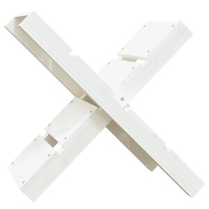 vidaXL Porte-bûches Blanc 47x39 5x48 cm Bois massif de pin