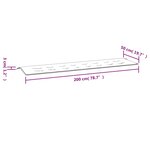 vidaXL Coussin de banc de jardin rayures bleues et blanches 200x50x3cm