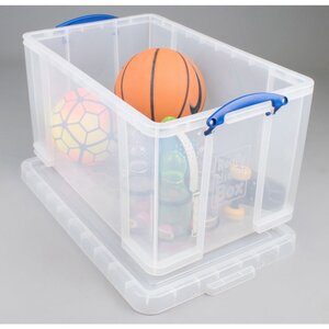 Empilable boîte de rangement 84 l 710 x 440 x 380 mm transparent
