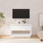 vidaXL Meuble TV Blanc 70x41x44 cm Aggloméré