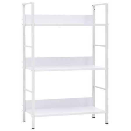 vidaXL Bibliothèque à 3 niveaux Blanc 60x27 6x90 5 cm Aggloméré