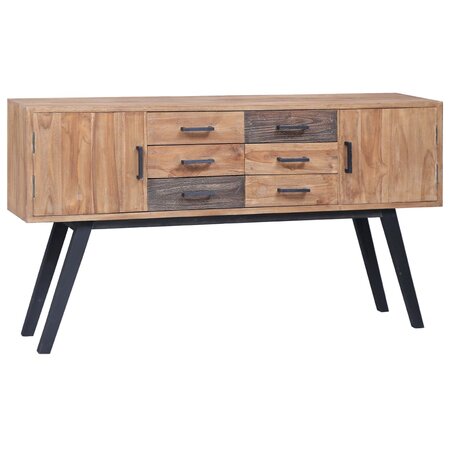 vidaXL Armoire latérale 140 x 30 x 75 cm Teck solide