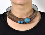 Ras de cou Ciambella Grande - Résille et polymère turquoise