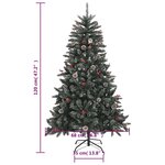 vidaXL Sapin de Noël artificiel avec support Vert 120 cm PVC