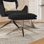 vidaXL Repose-pied Noir 60x60x35 cm Tissu microfibre
