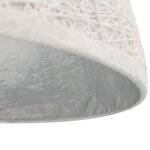 vidaXL Lampe suspendue Blanc et argenté Ø50 cm E27