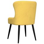 vidaXL Chaises à manger lot de 4 jaune tissu
