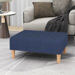 vidaXL Repose-pied Bleu 78x56x32 cm Tissu