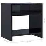 vidaXL Table de chevet Noir brillant 40 x 30 x 40 cm Aggloméré