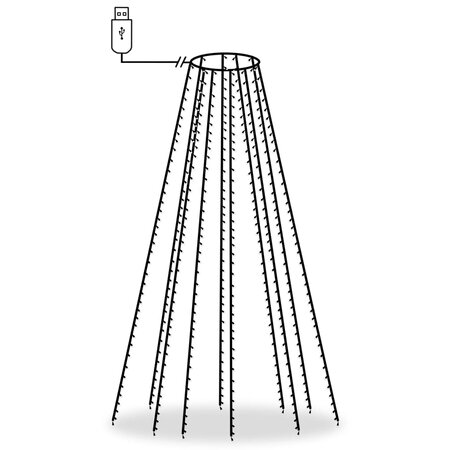 vidaXL Guirlande lumineuse d'arbre de Noël 400 LED colorées 400 cm