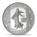 Pièce de monnaie 10 euro France 2012 argent BE – Semeuse (10 ans de l’euro)