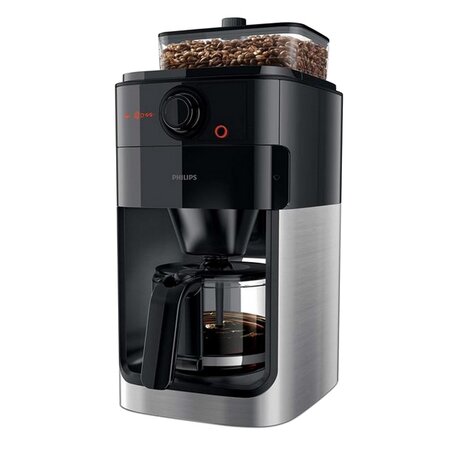 Philips Grind & Brew Cafetière Métal Noir 1000W DH7767/00