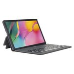 Mobilis Coque de protection Étui Folio pour Samsung Galaxy Tab A 2019 10,1'' avec Clavier français Bluetooth - Noir