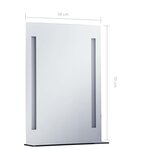vidaXL Miroir mural à LED pour salle de bains avec étagère 50x70 cm