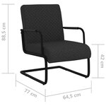 vidaXL Chaise cantilever Noir Similicuir