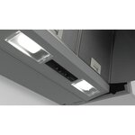 Hotte escamotable bosch - l 60 cm - argent - evacuation / recyclage - 625 m³/h - 70 db - 3 vitesses d'aspiration