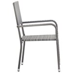 vidaXL Ensemble à dîner de jardin 9 Pièces Résine tressée Anthracite