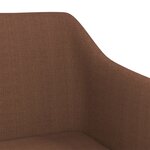 vidaXL Chaises pivotantes à manger lot de 4 marron tissu