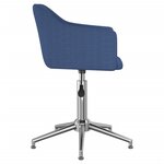vidaXL Chaises pivotantes à manger lot de 2 bleu tissu