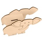 Tirelire éléphant en bois