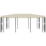 vidaXL Belvédère 3x6 m Crème