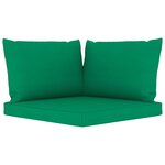 vidaXL Salon de jardin 5 Pièces avec coussins vert