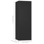 vidaXL Ensemble de meuble TV 8 Pièces Noir Aggloméré