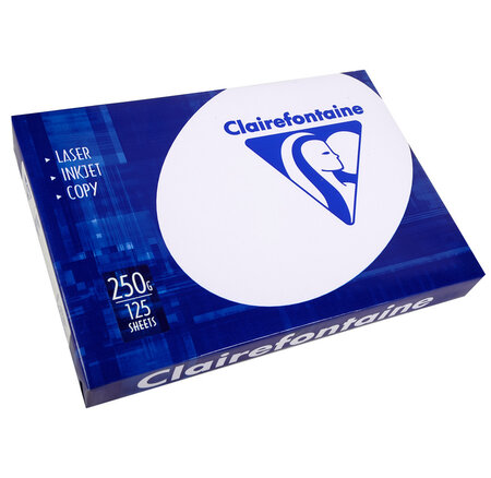 Ramette 125 Feuilles Papier 250g A4 210x297 mm Certifié PEFC Blanc CLAIRALFA