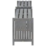 vidaXL Banc d'angle de jardin et jardinière 117 cm Bois d'acacia Gris
