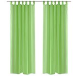 vidaXL Rideau fin Vert pomme 140x245 cm 2 Pièces