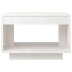 vidaXL Table basse Blanc 50x50x33 5 cm Bois de pin massif