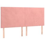 vidaXL Cadre de lit avec tête de lit Rose 200x200 cm Velours