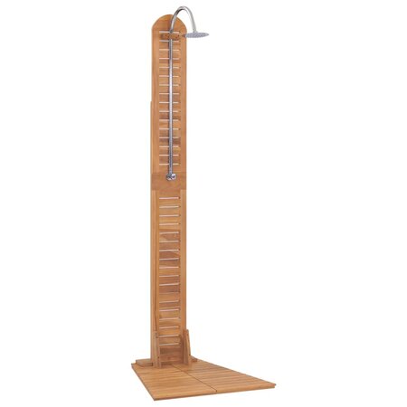vidaXL Douche de jardin Teck massif 70 x 75 x 204 cm