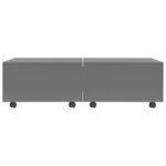 vidaXL Table basse Gris brillant 120 x 60 x 35 cm