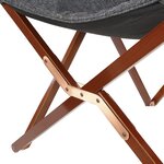 Lesli Living Chaise papillon 73x85x95 cm Gris et marron