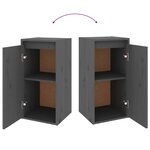vidaXL Meubles TV 5 Pièces Gris Bois massif de pin