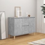 vidaXL Buffet Gris béton 103 5x35x70 cm Aggloméré