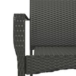 vidaXL Mobilier à dîner de jardin et coussins 5Pièces Noir Résine tressée
