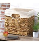 Cube de rangement en jacinthe d'eau - 32x32x32/33cm