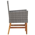 vidaXL Mobilier d'extérieur 7 Pièces Résine tressée et bois d'acacia Gris