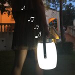 Lampe enceinte bluetooth sans fil lucy play blanc polyéthylène 10w
