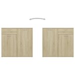 vidaXL Buffet Chêne sonoma 80x36x75 cm Aggloméré